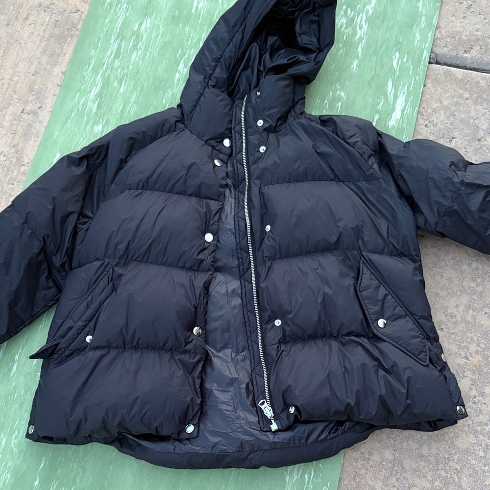 rag & bone Black Puffer Jacket with Hood - this is on sale just for today !